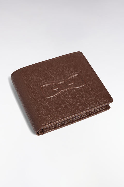 Italian wallet in brown grained leather - Image 3