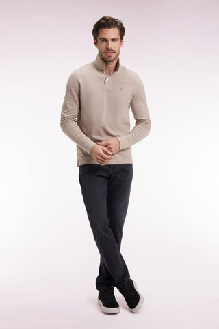 Jean 5 poches en denim stretch mélangé noir coupe Slim