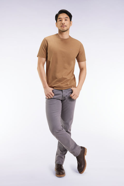 Jean 5 poches en coton stretch beige - Image 3