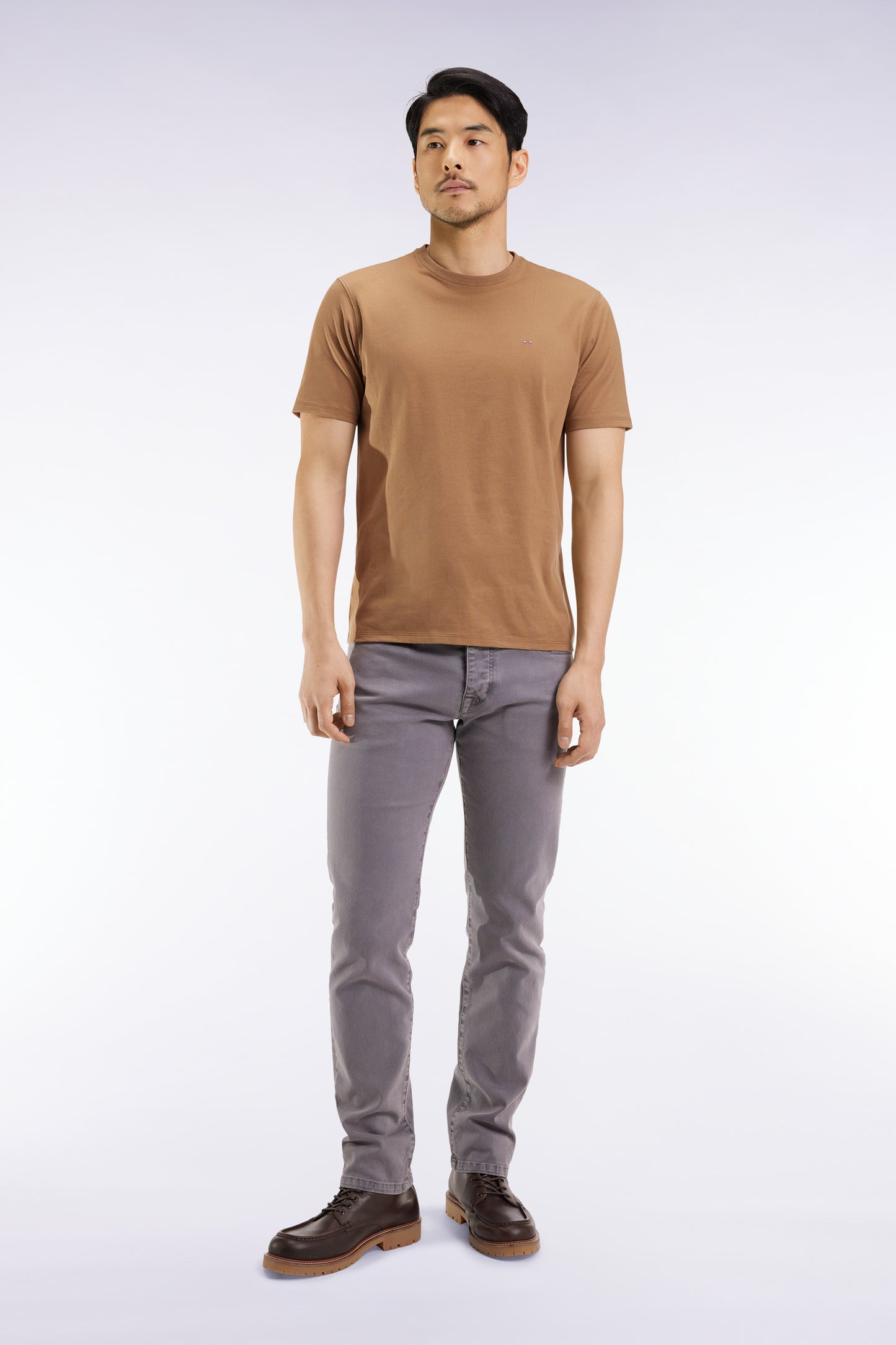 Jean 5 poches en coton stretch beige