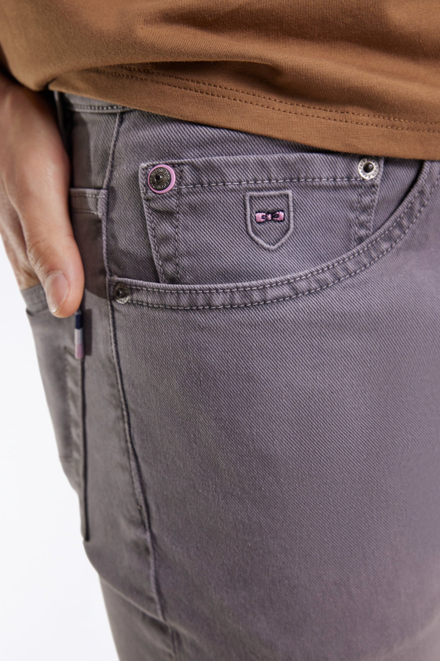 Jean 5 poches en coton stretch beige