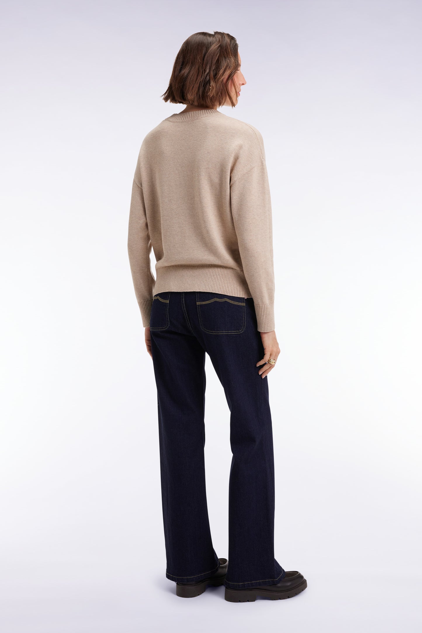 Jean 5 poches en denim stretch brut coupe Regular