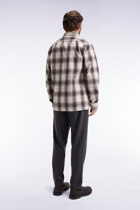 Elastic waistband pants in mottled grey, Modern cut - Image 3