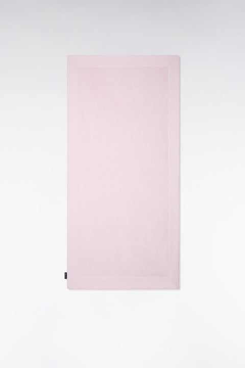 Serviette de bain en coton éponge rose - Image 1