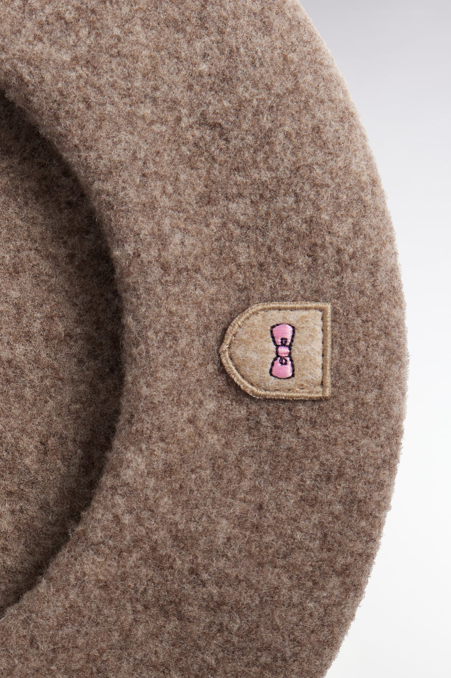 Béret uni en laine vierge beige