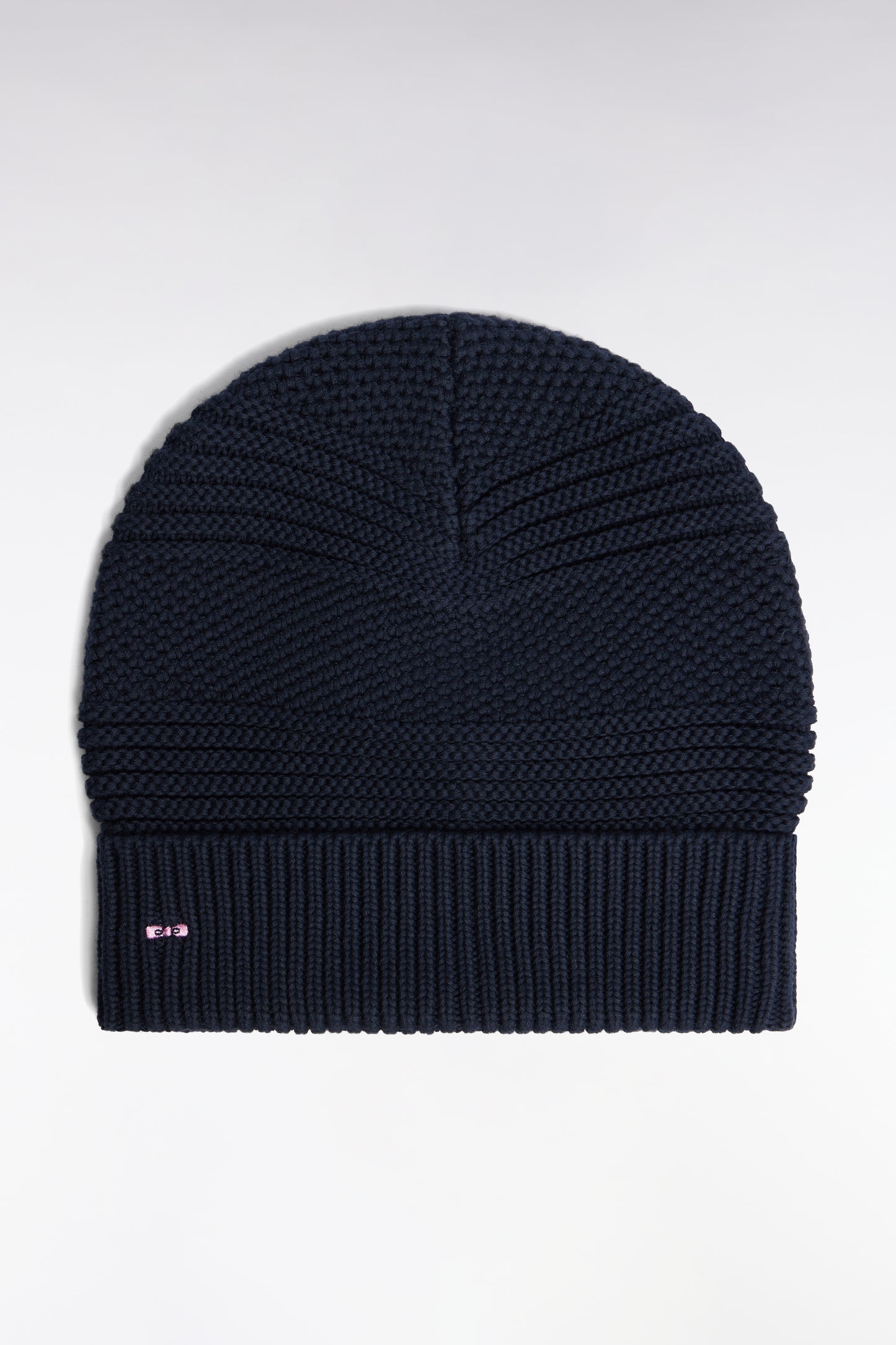 Bonnet en maille coton fantaisie marine