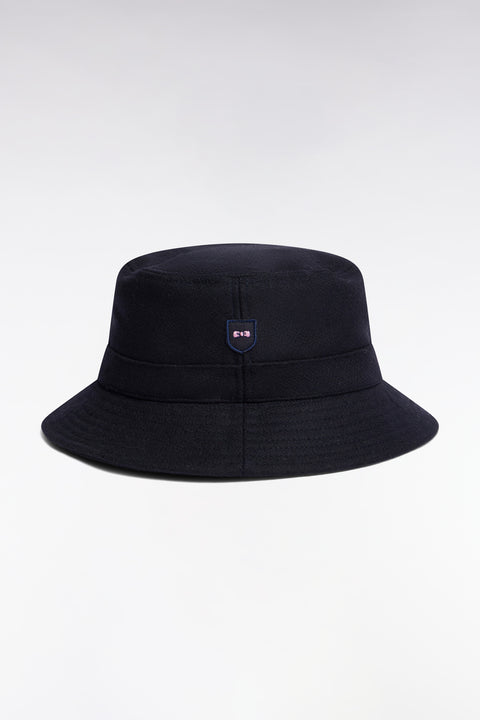 Bob en drap de laine mélangée marine - Image 1