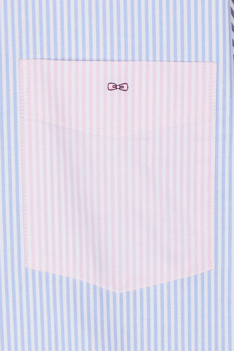 Chemise à manches courtes colorblock coupe droite - Image 2