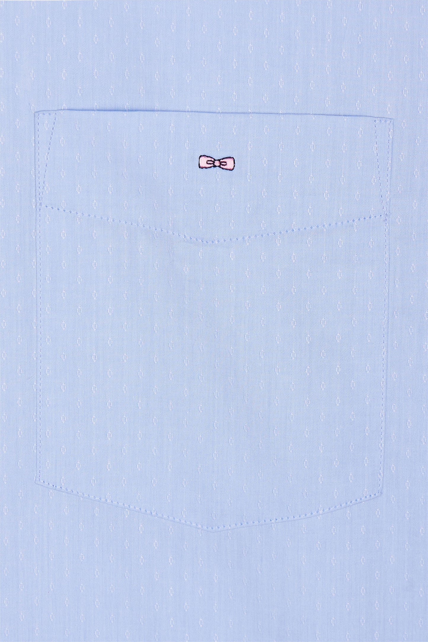 Chemise à manches courtes ciel coupe droite