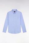 Chemise en coton ciel coupe droite