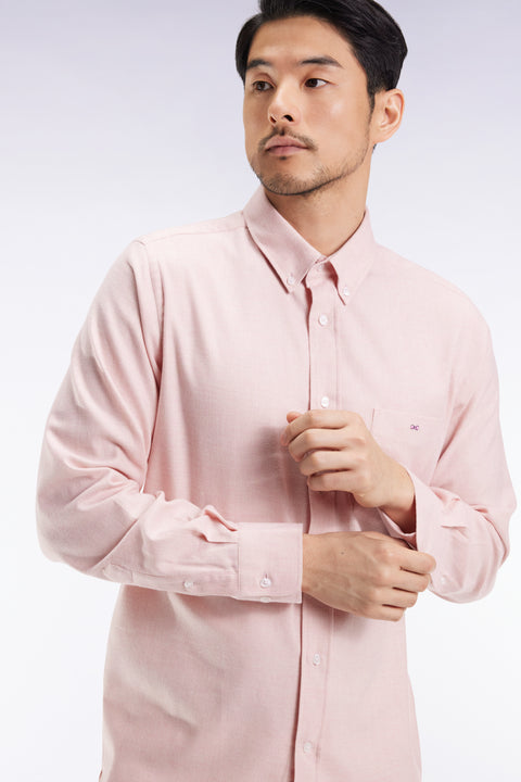 Chemise en flanelle rose coupe droite - Image 3