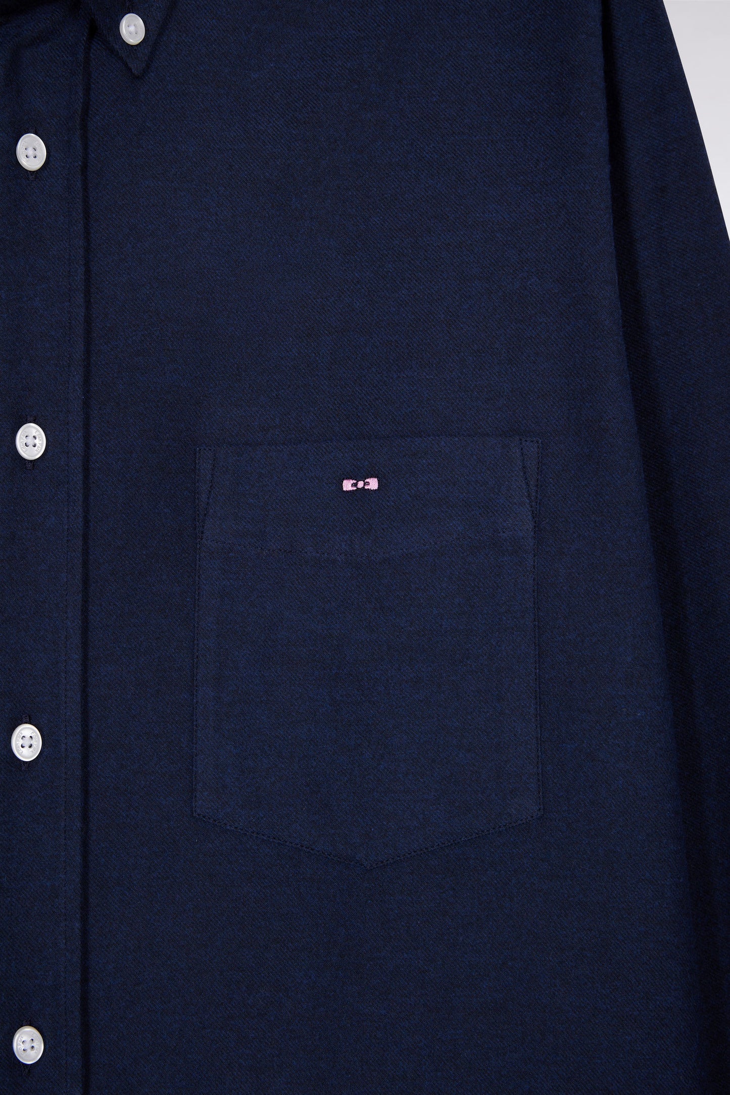 Chemise en flanelle marine coupe droite
