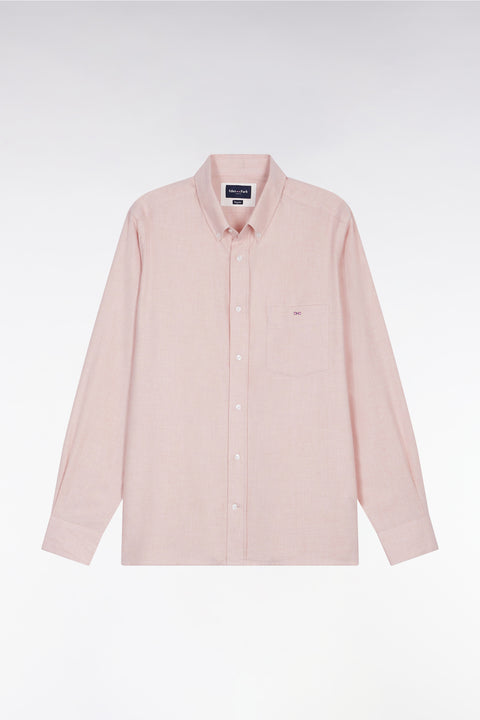 Chemise en flanelle rose coupe droite - Image 2