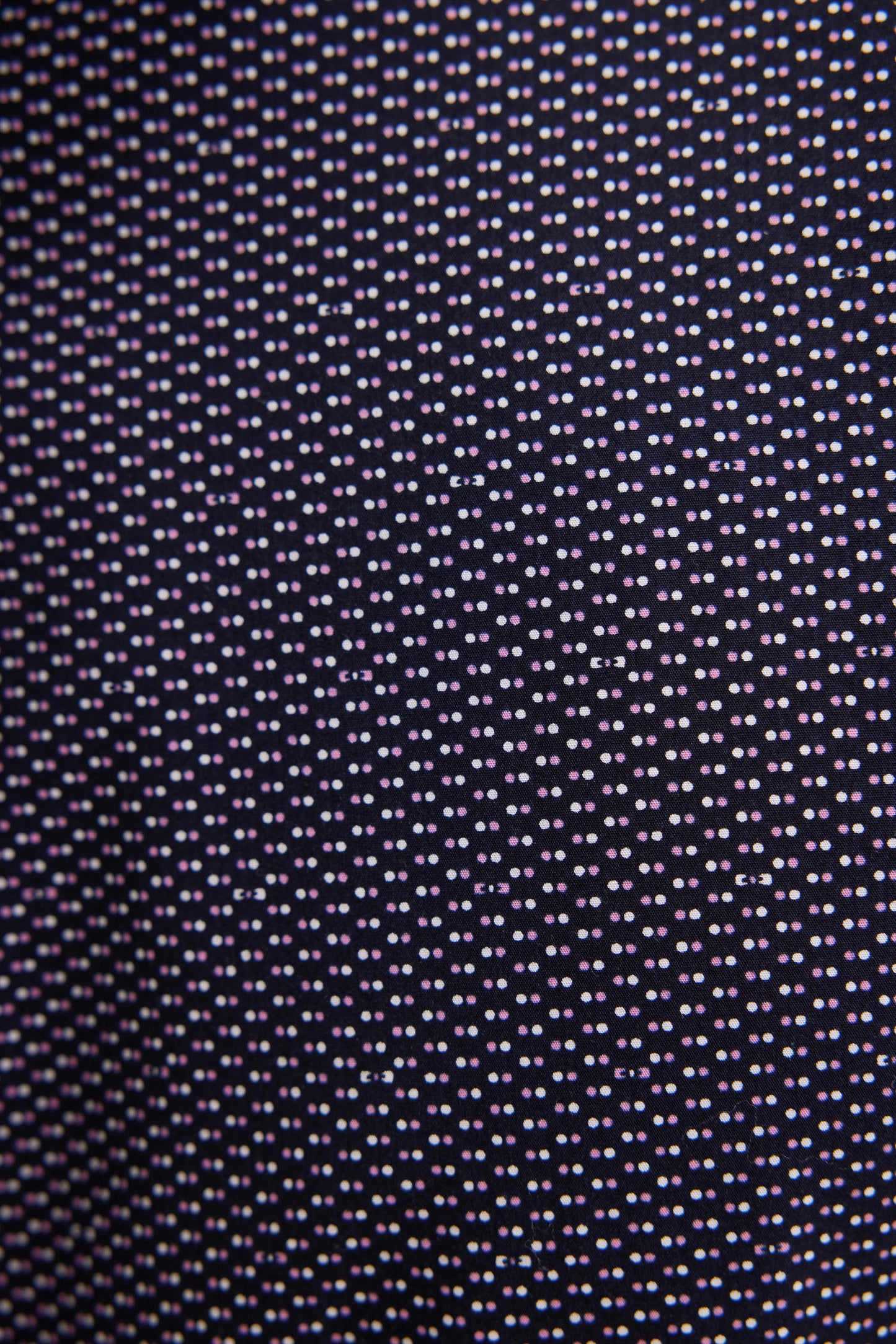 Chemise en coton à micro-motif pois rose coupe slim