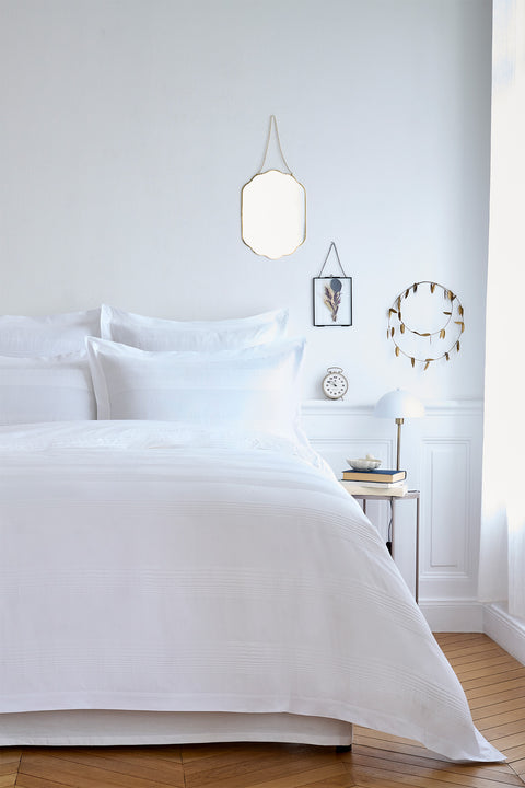 Housse de couette en percale de coton blanche - Image 1
