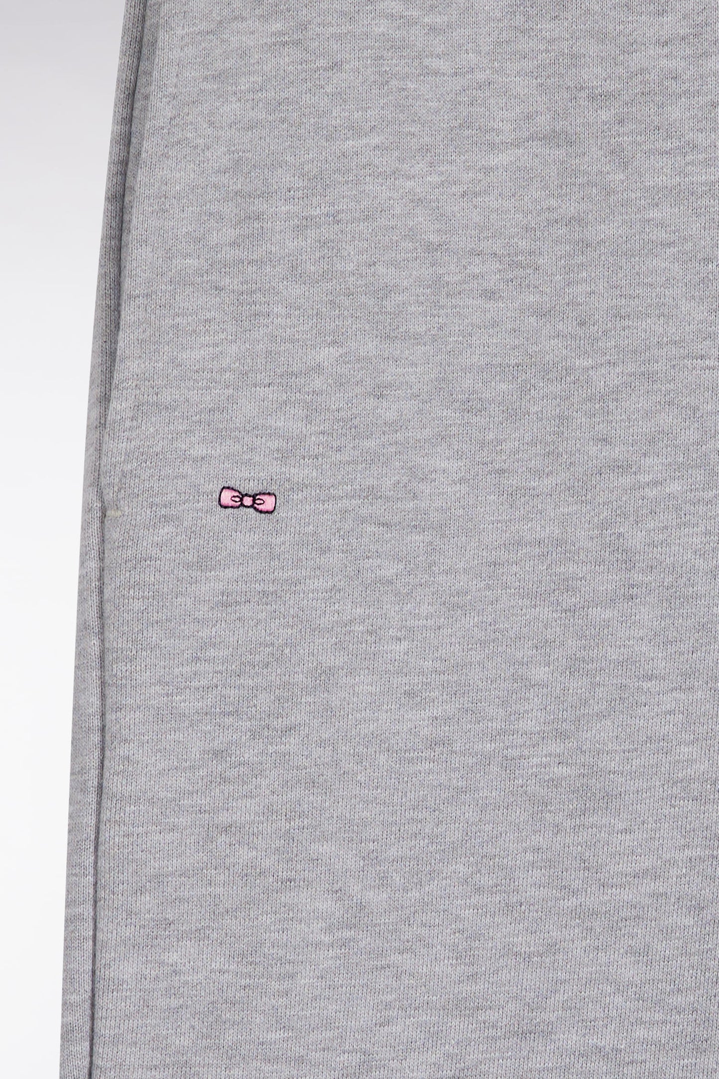 Jogging en molleton gratté gris coupe droite