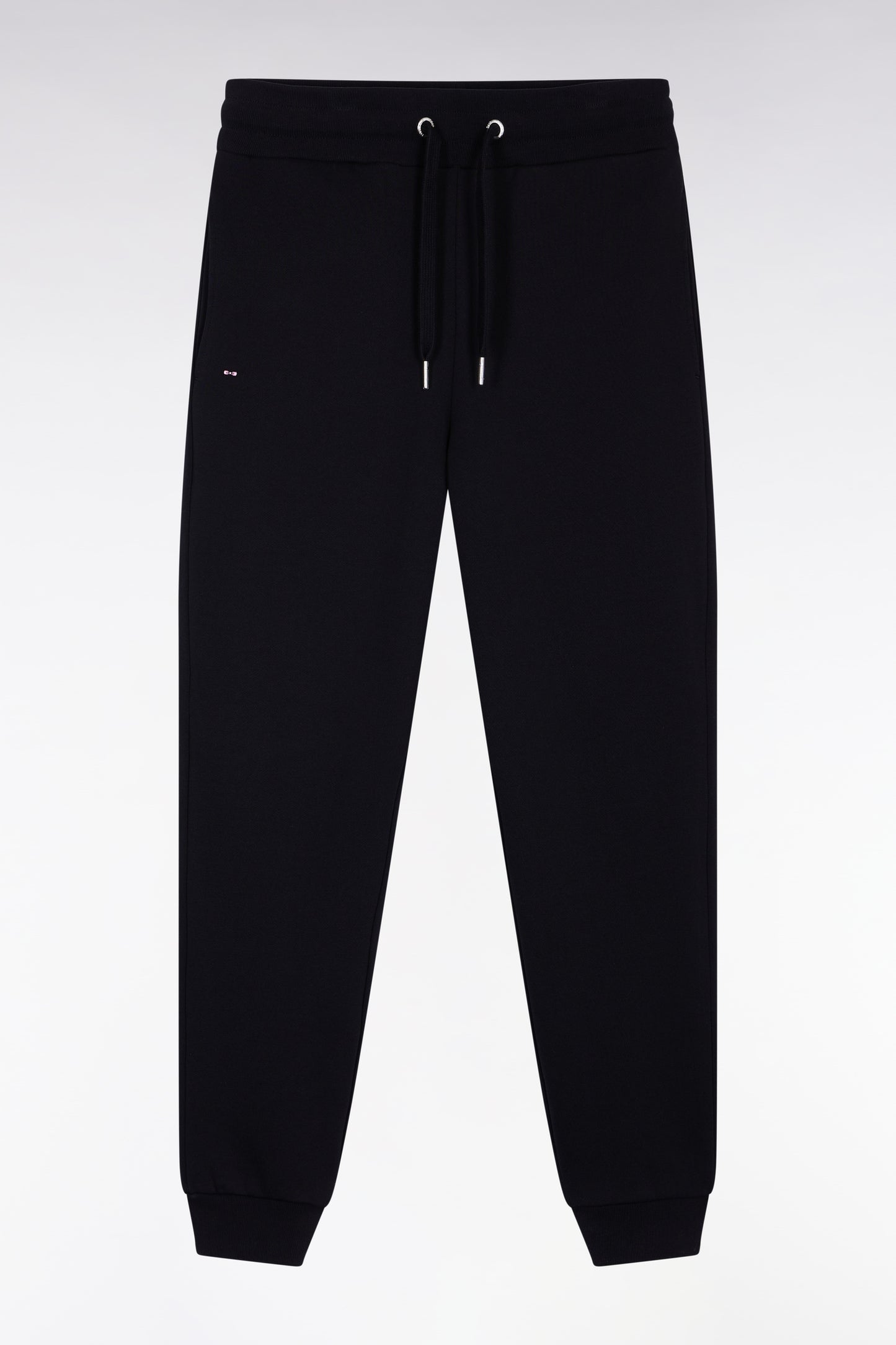 Jogging en molleton gratté noir coupe droite