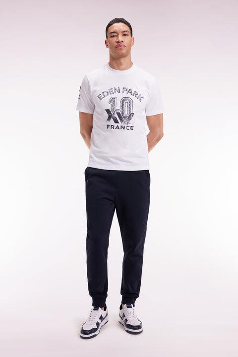 Jogging en molleton marine XV de France coupe droite - Image 2