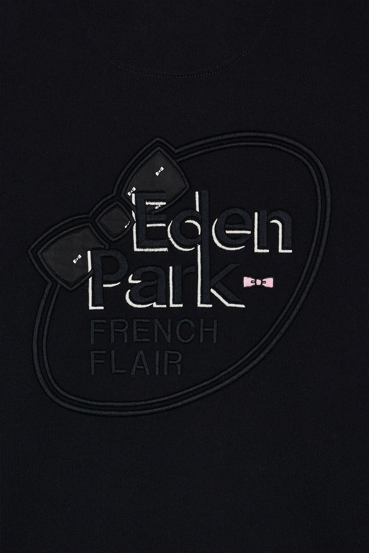 Long-sleeved jersey in black colorblock straight cut