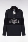 Black and grey long-sleeved jersey with New Zealand embroidery