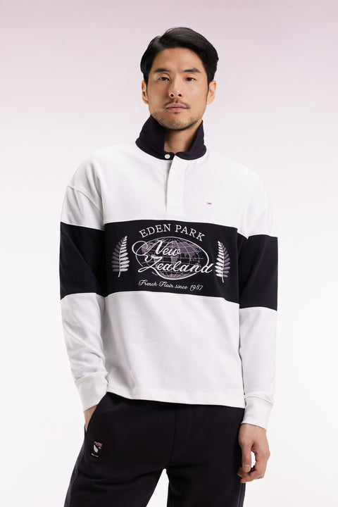 Maillot à manches longues noir et blanc broderie Nouvelle Zélande - Image 1