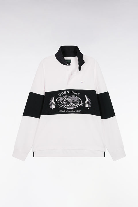 Maillot à manches longues noir et blanc broderie Nouvelle Zélande - Image 2