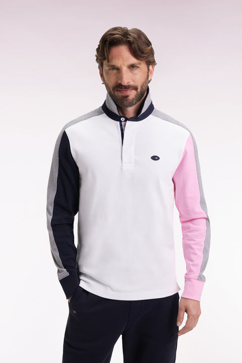 Maillot à manches longues XV de France blanc dos brodé coupe droite - Image 3