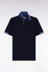 Polo à manches courtes marine coupe ample