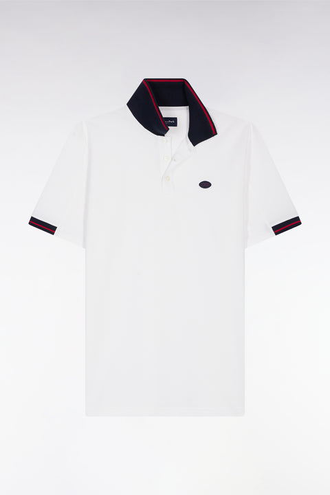 Polo à manches courtes blanc coupe ample - Image 2