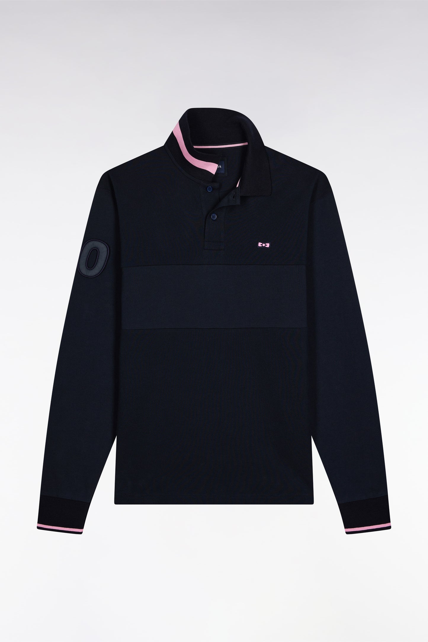 Long-sleeved polo shirt navy embroidery 10 Relaxed cut