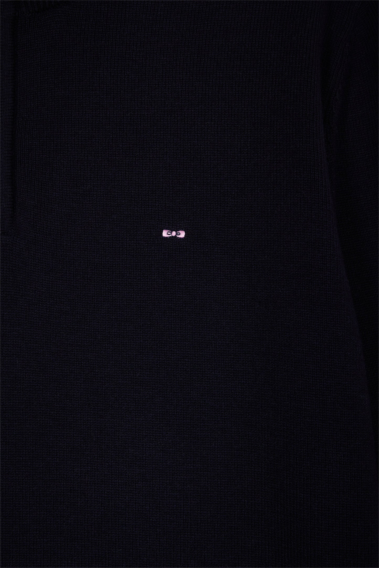 Pull col camionneur en laine et coton bleu foncé