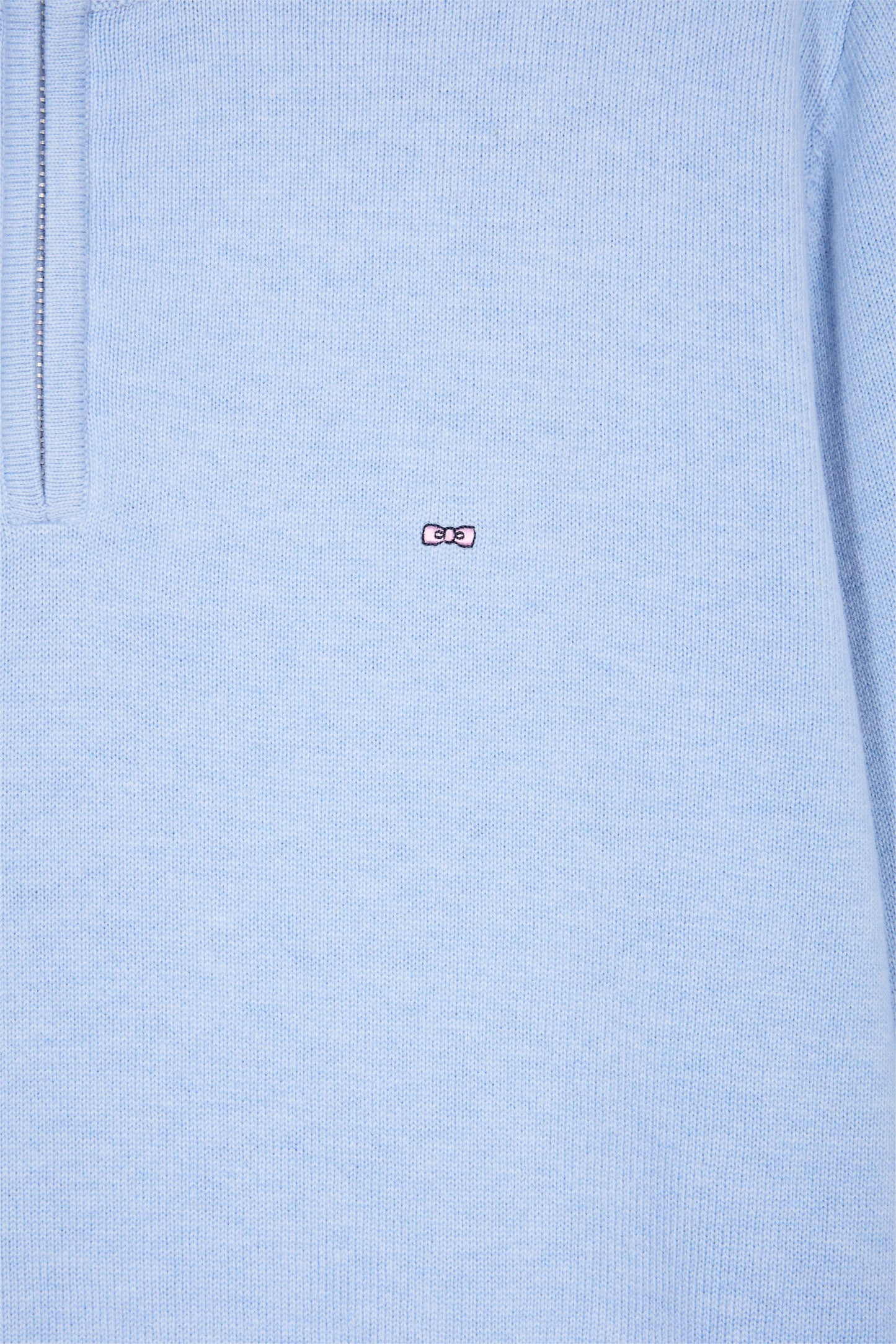 Pull col camionneur en laine et coton ciel