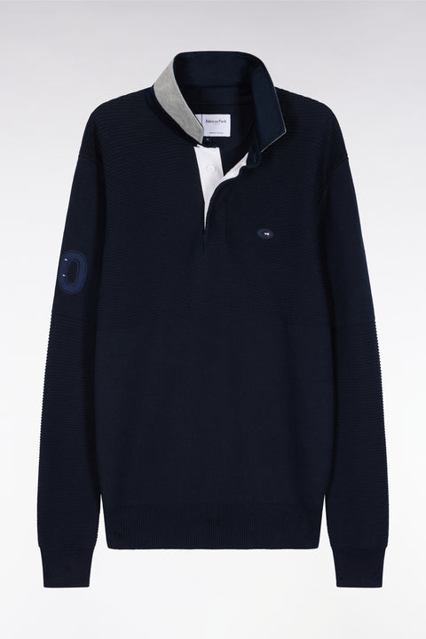 Pull en coton marine - Image 2