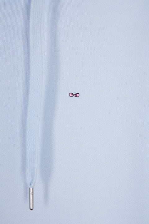 Sweatshirt à capuche en coton ciel coupe droite - Image 3