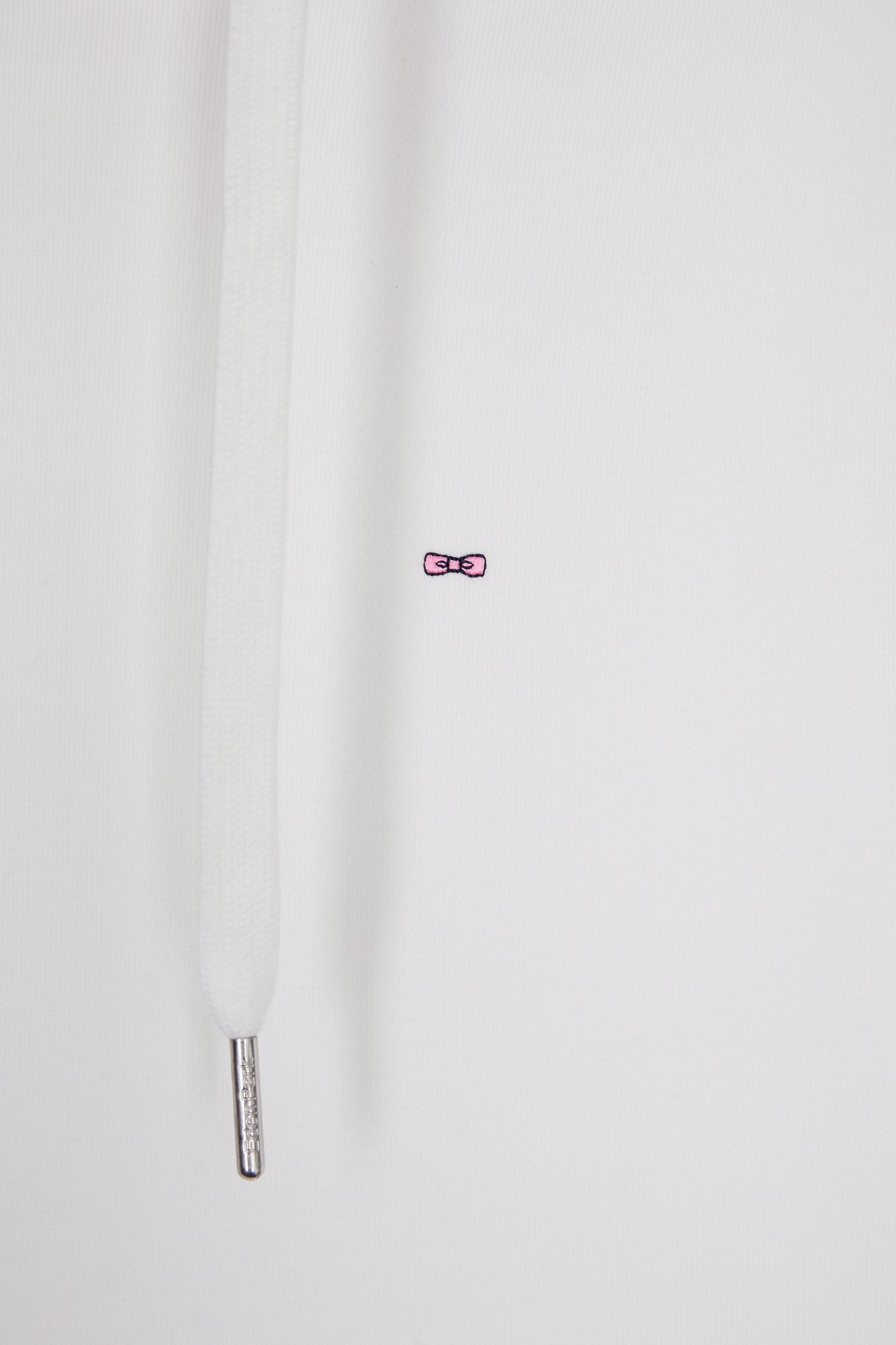 Sweatshirt à capuche en coton blanc coupe droite