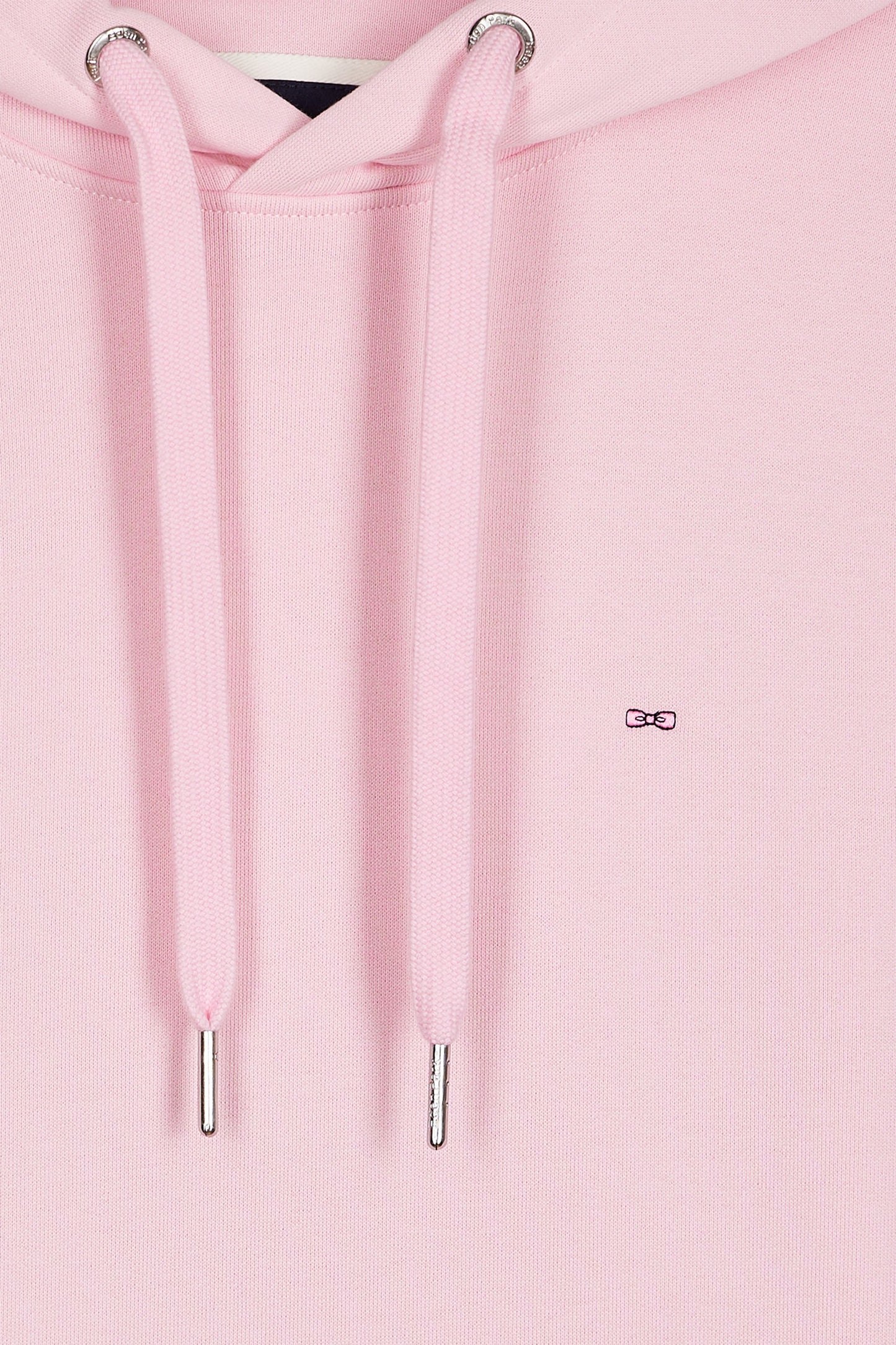 Sweatshirt à capuche en coton rose coupe droite
