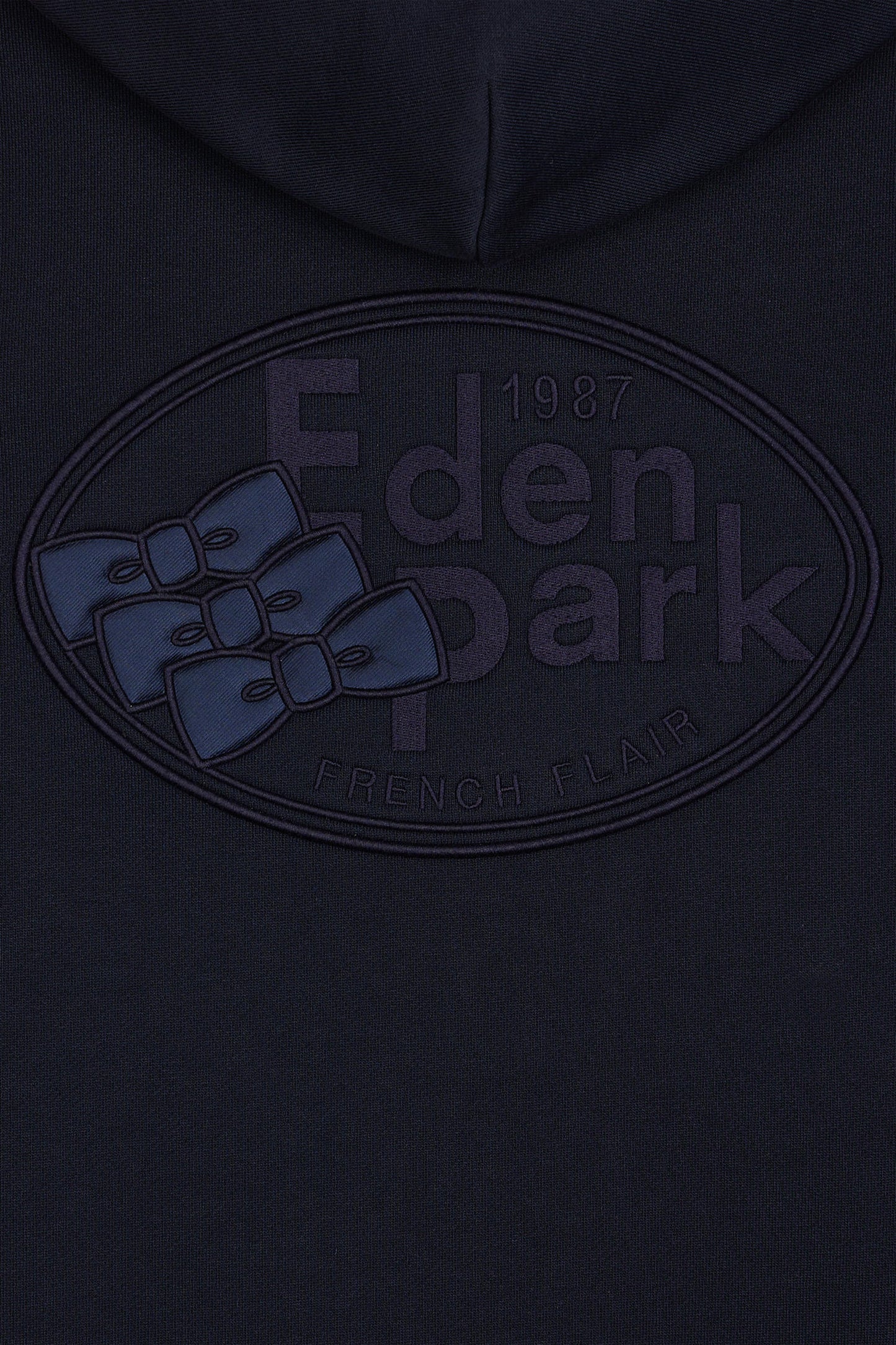 Sweatshirt à capuche zippé en molleton marine