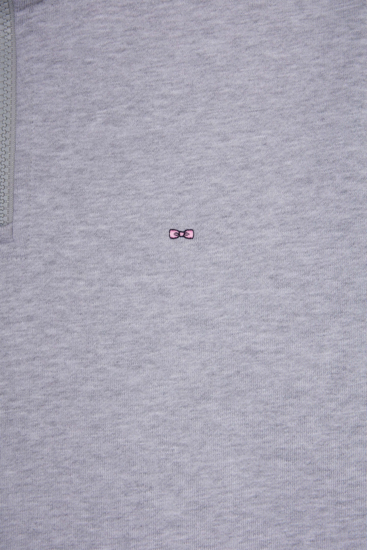 Sweatshirt à col montant zippé en molleton coton gris