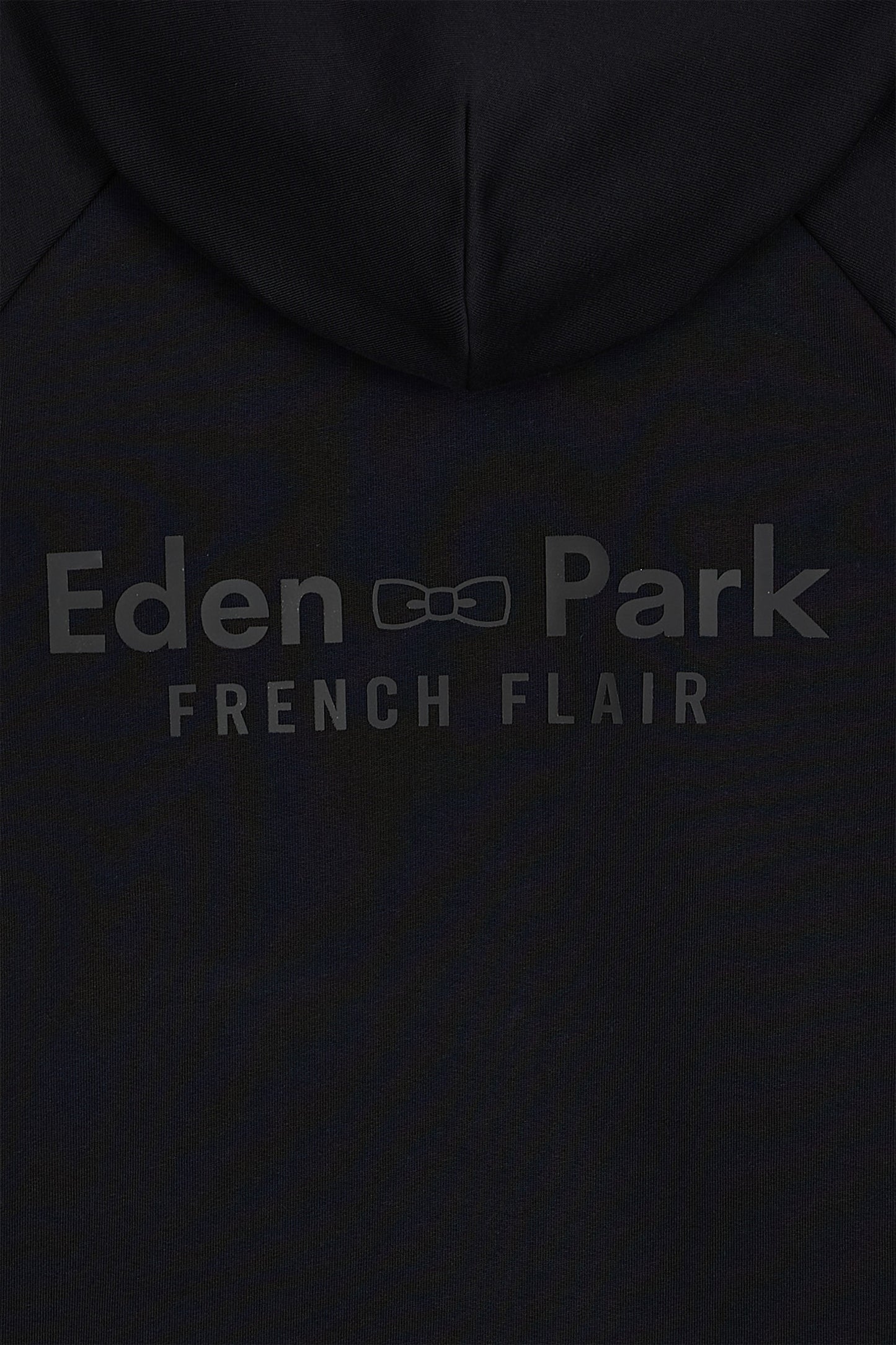 Sweatshirt à capuche en molleton coton mélangé noir coupe Relaxed