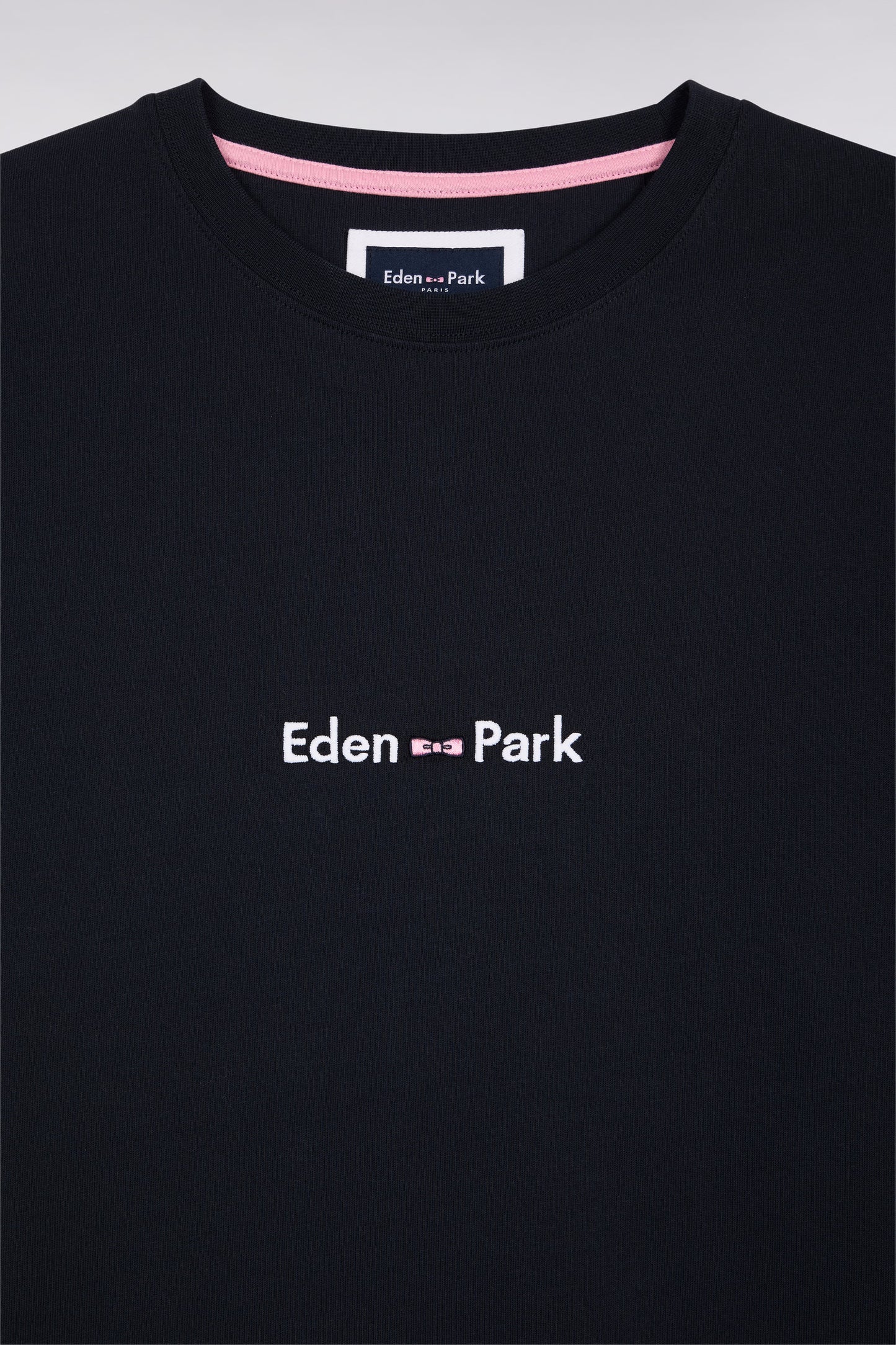 Eden Park embroidered short-sleeved T-shirt in navy cotton