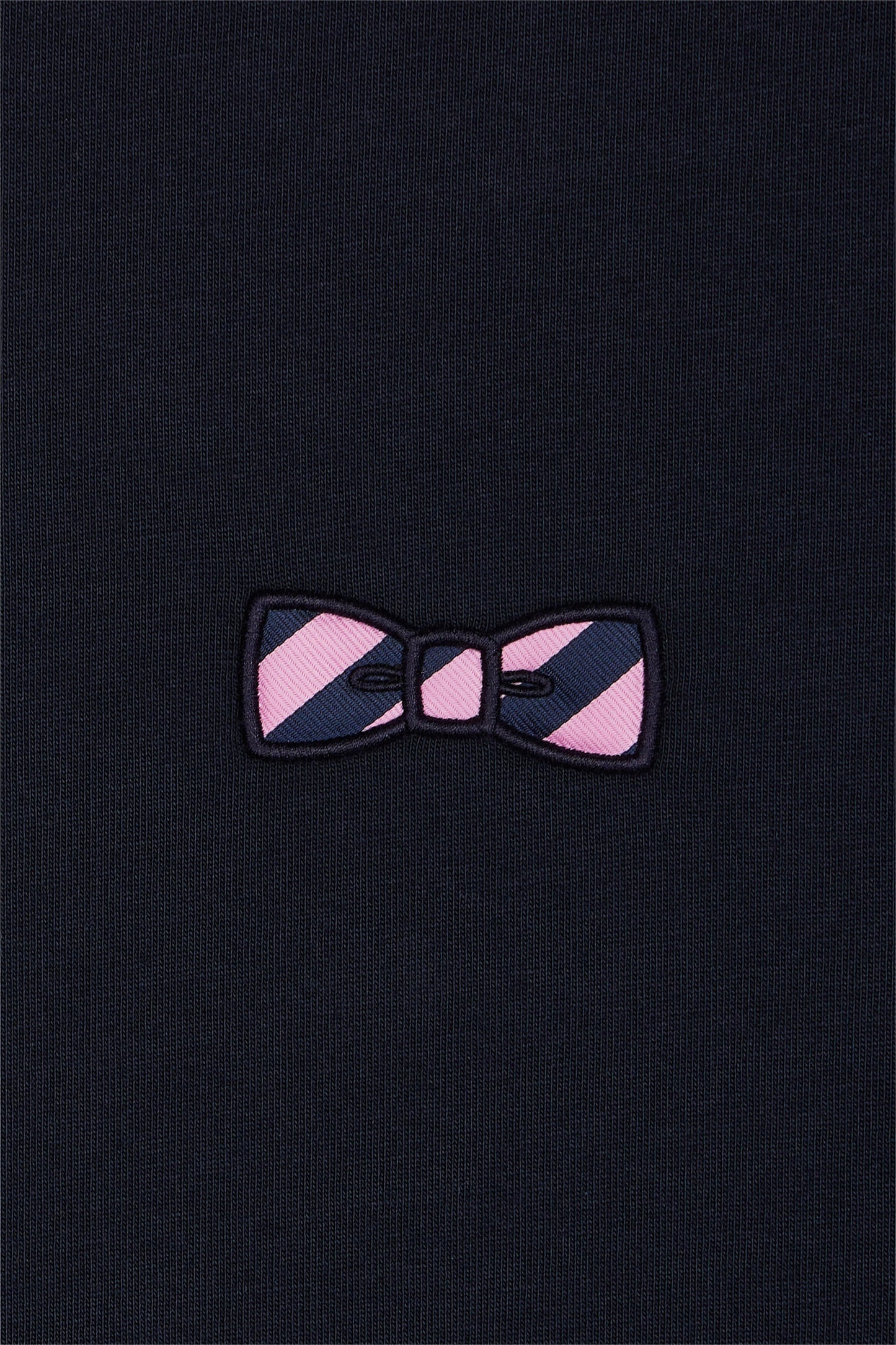 Short-sleeved navy cotton T-shirt