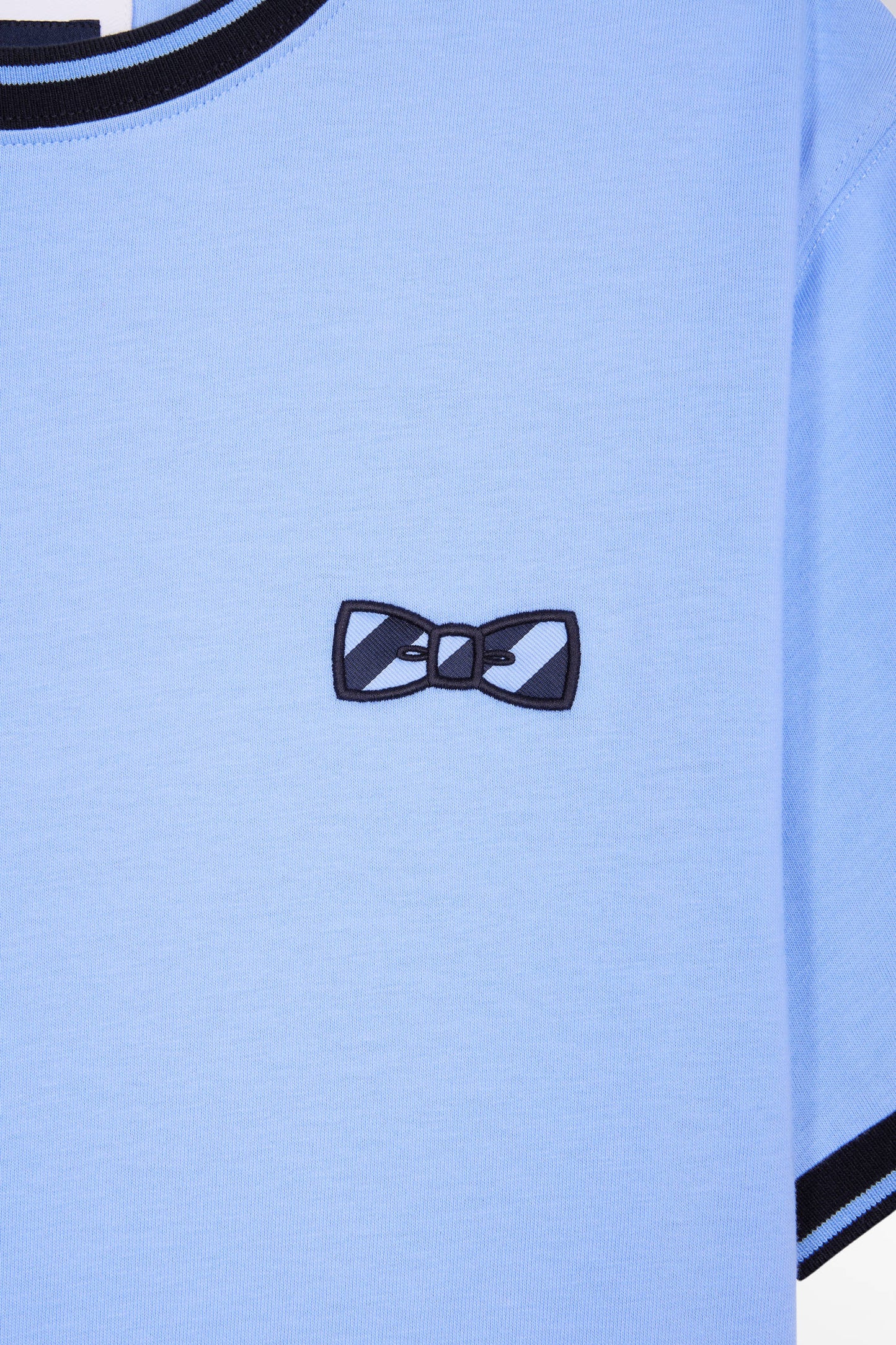 T-shirt à manches courtes en coton ciel