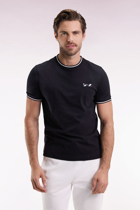 T-shirt à manches courtes en coton noir - Image 3