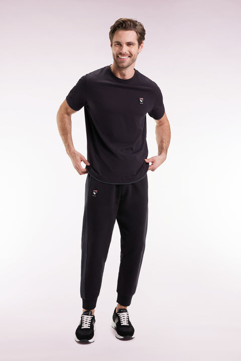 T-shirt à manches courtes en coton noir - Image 1