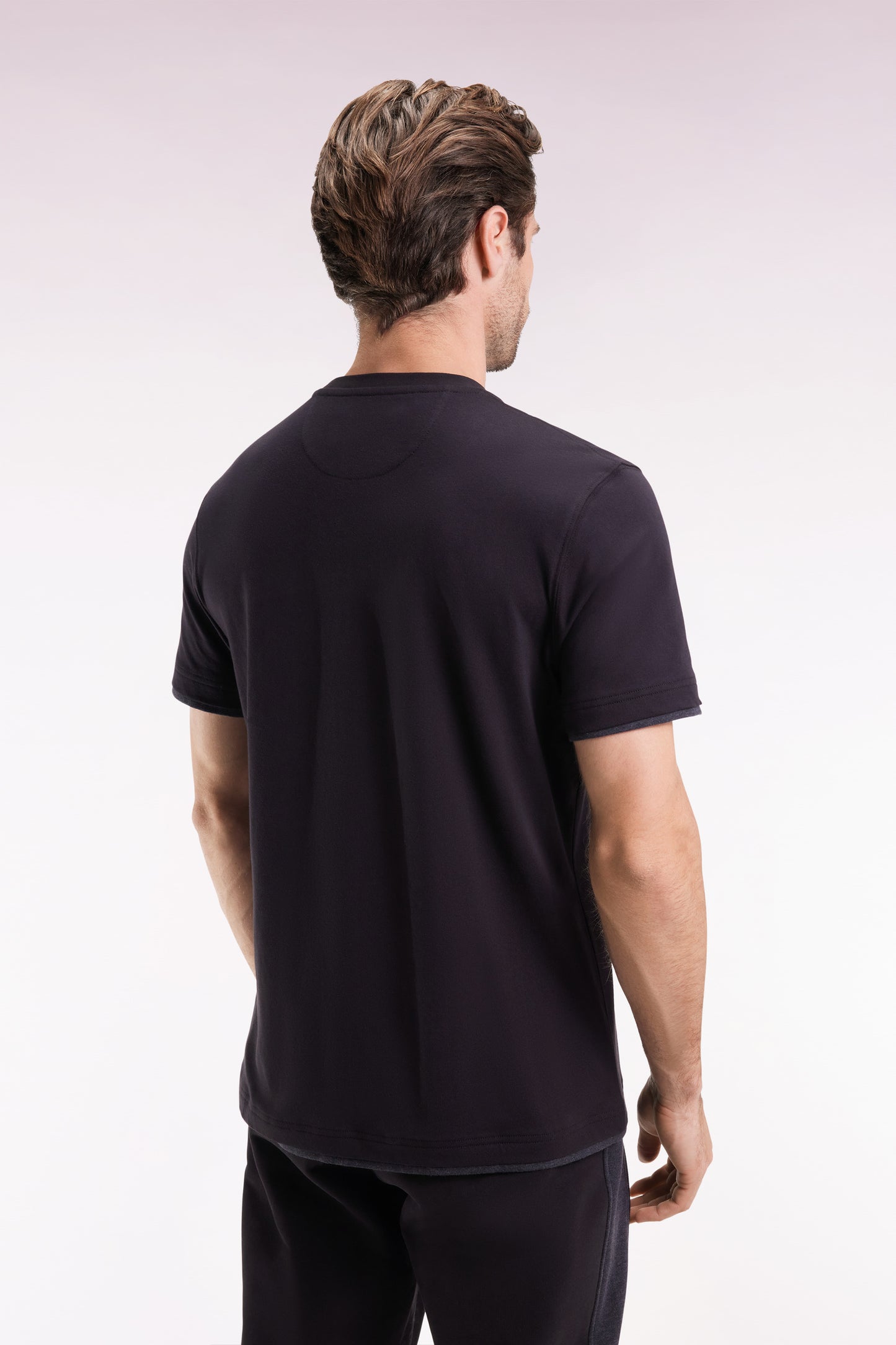 T-shirt à manches courtes en coton noir
