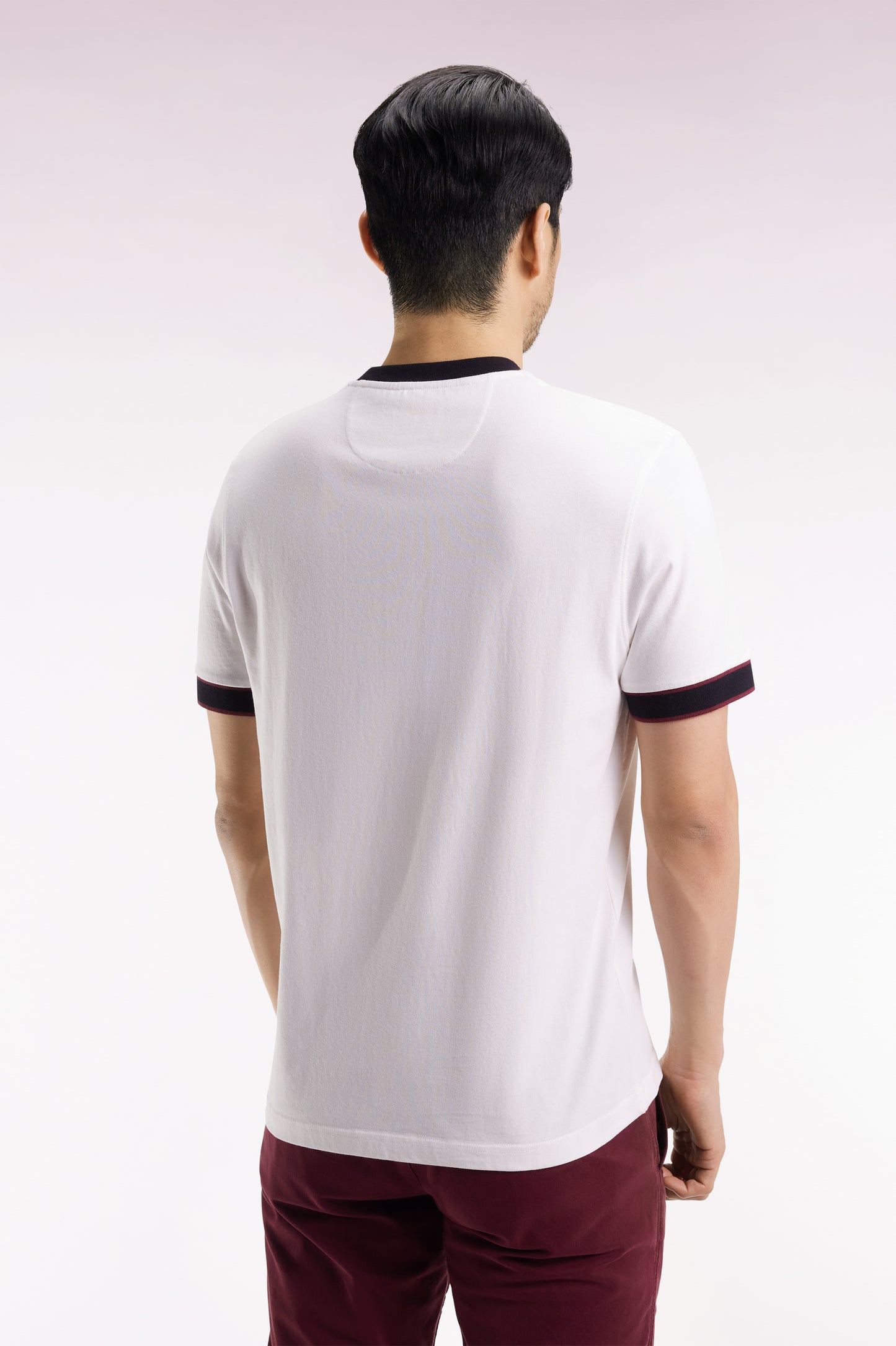 T-shirt à manches courtes en coton blanc Eden Park French Flair
