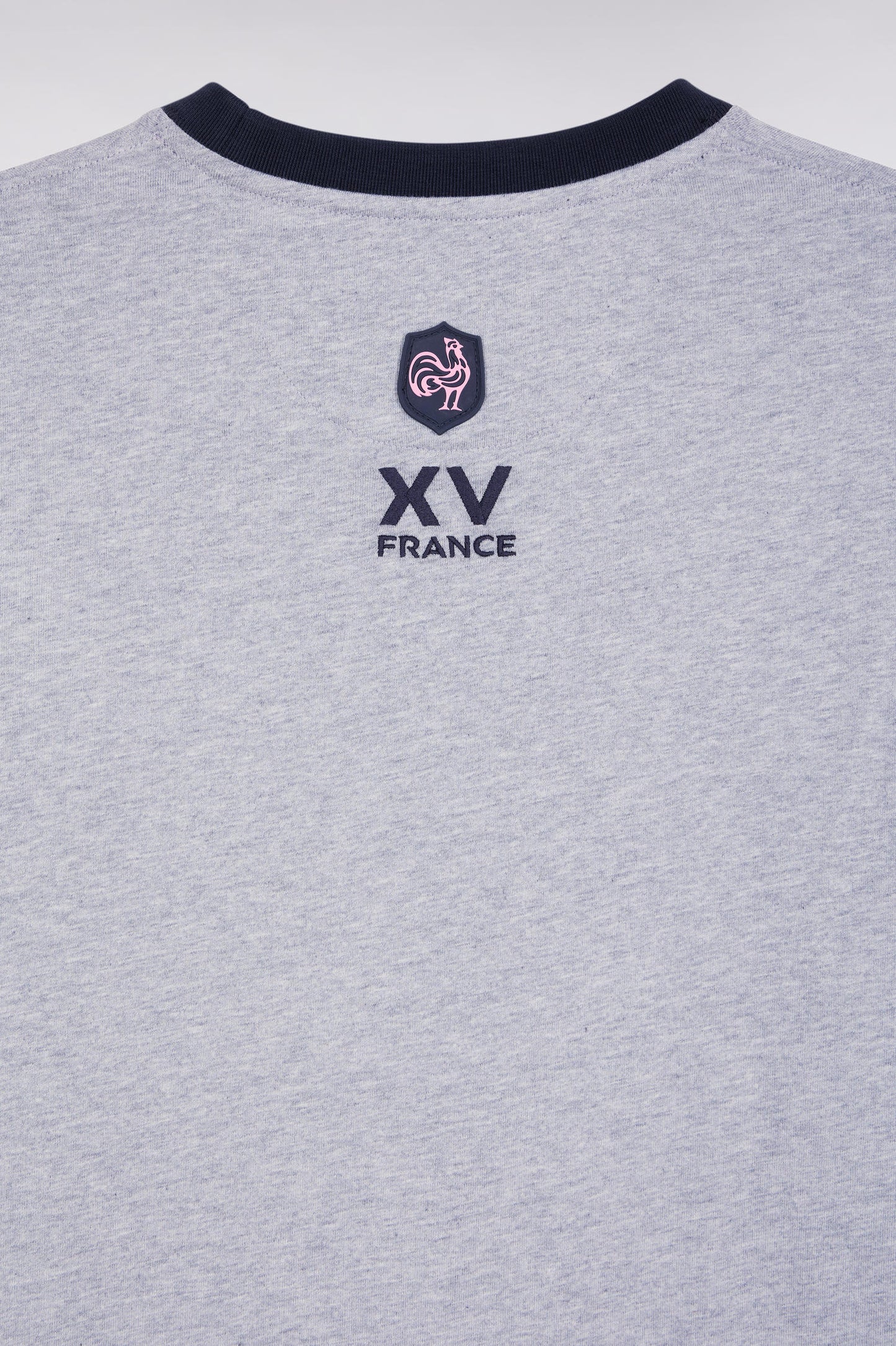 Grey cotton short-sleeved T-shirt