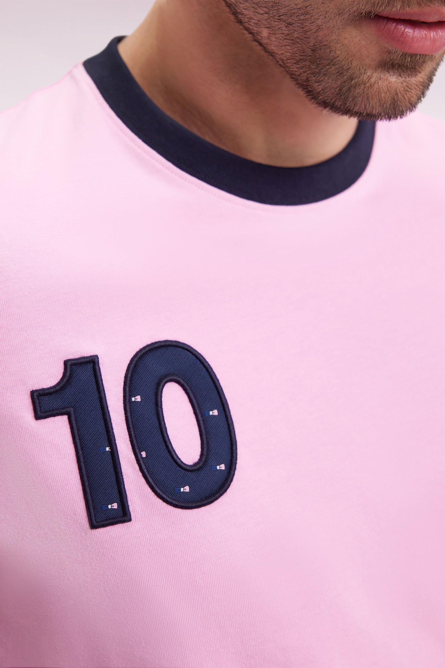 Grey cotton short-sleeved T-shirt