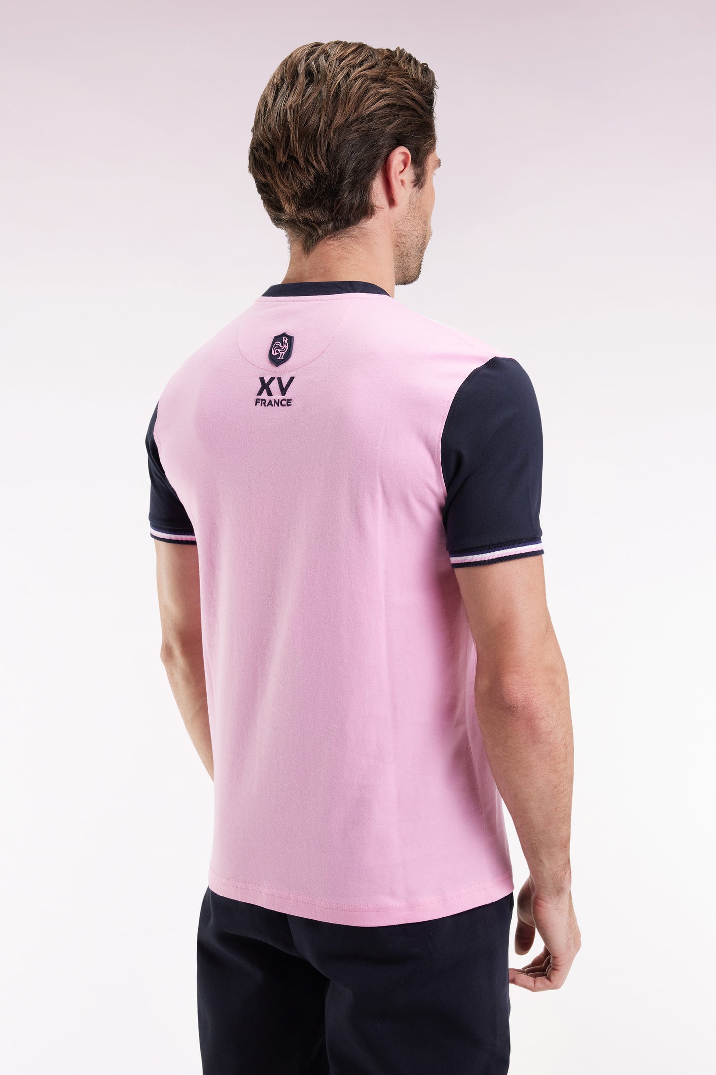 Grey cotton short-sleeved T-shirt