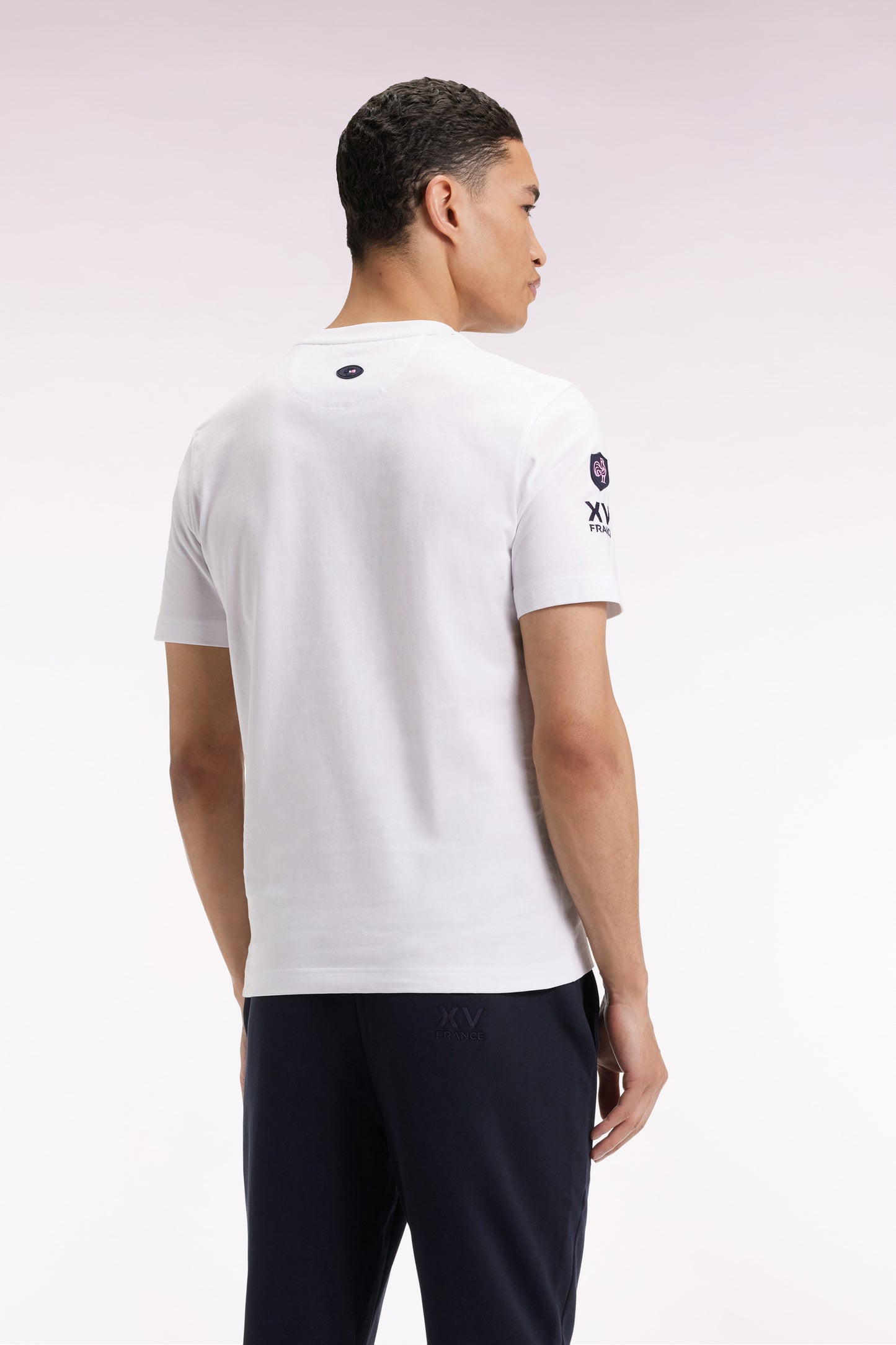 T-shirt à manches courtes blanc sérigraphie XV de France